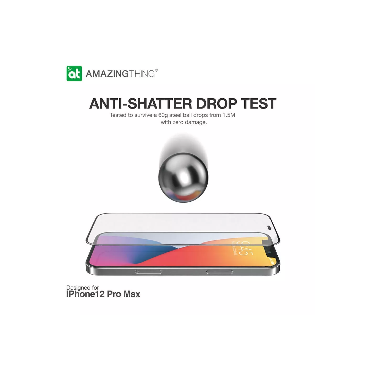 أميزينج ثينجز iPhone 12 Pro Max 2.75D واقي الشاشة - مطفي