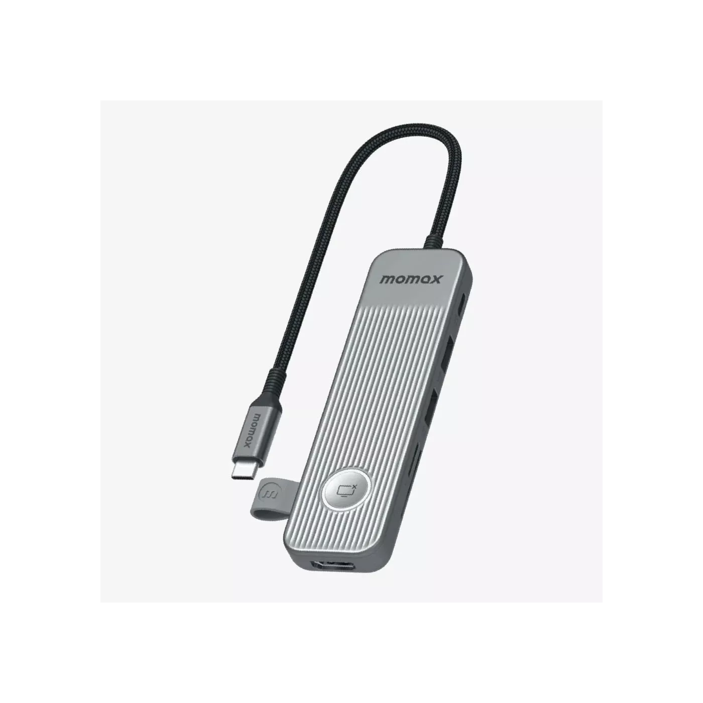 Momax OneLink 7-in-1 Hub (HDMI/USB-A/2× USB-C/SD) - Gray