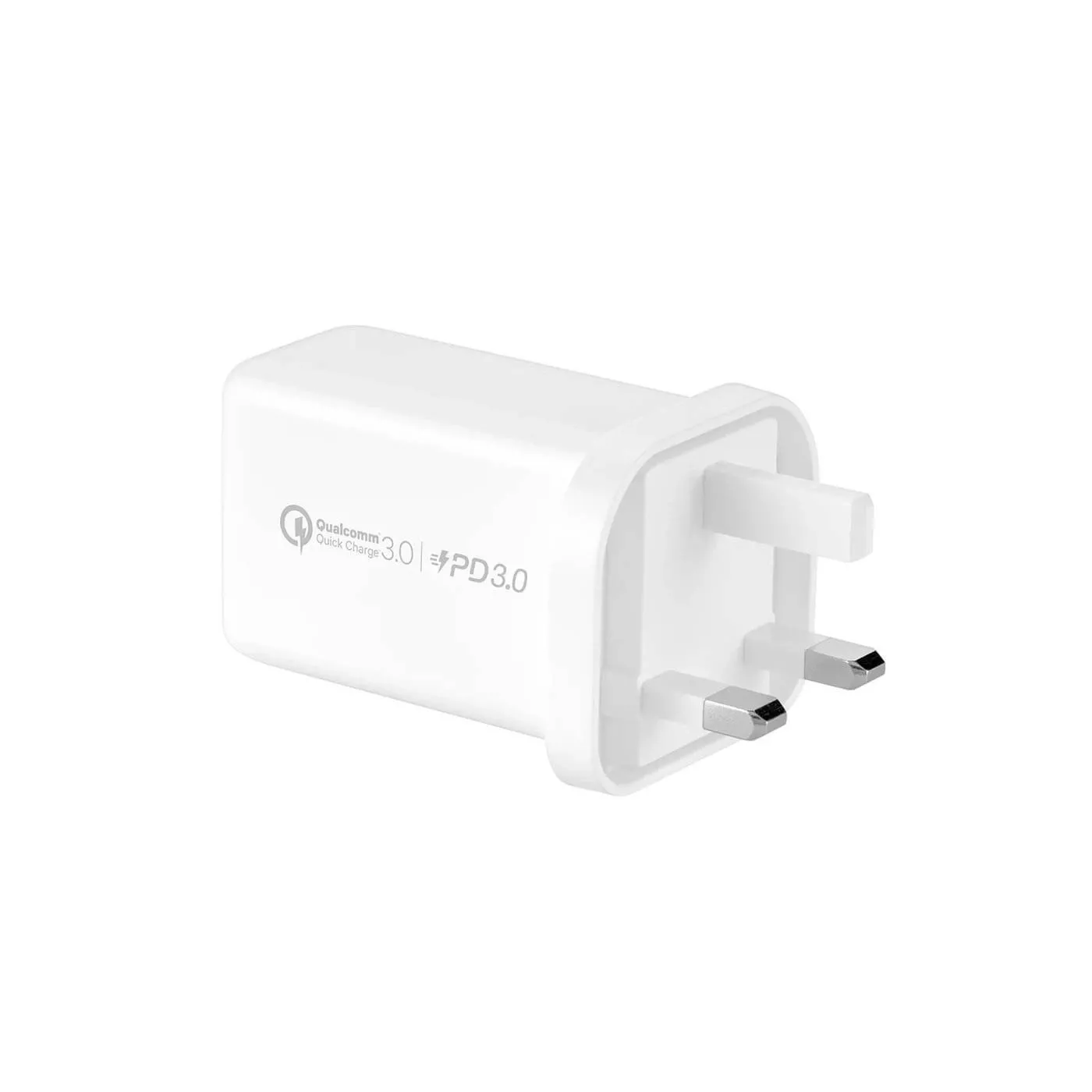 Momax GaN 65W 3-Port Charger (2× USB-C PD + USB-A) UK - White