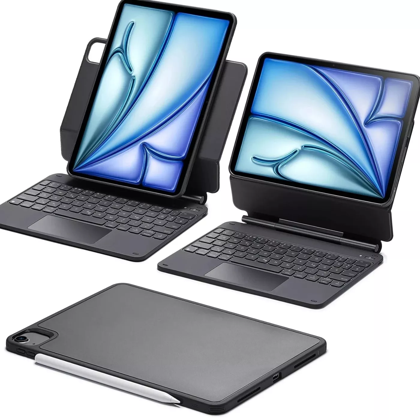 SwitchEasy Leather Keyboard Case for 11-inch iPad Air M2 - Black