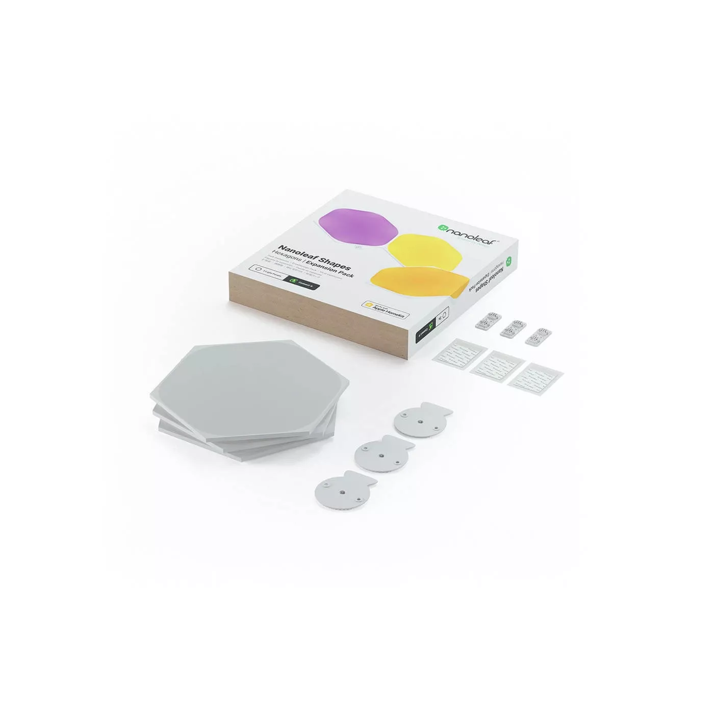 Nanoleaf Shapes - Hex - White - 3 Pack Expansion - Panels Only