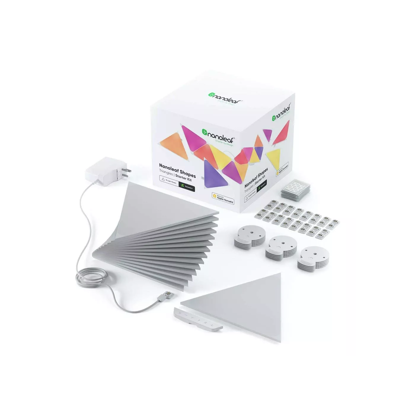 Nanoleaf - Shapes - Triangles - Starter Kit - White - 15 Pac