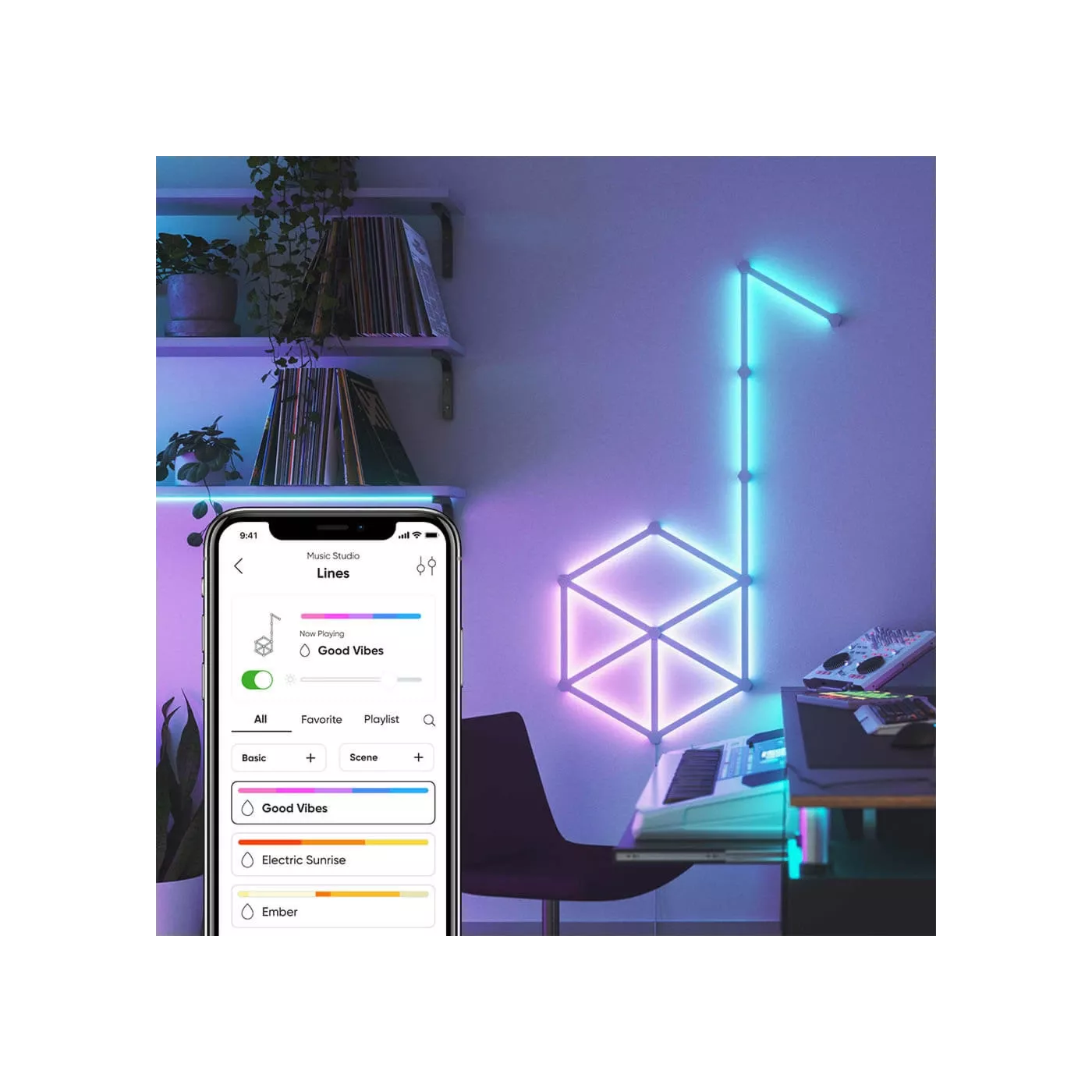 Nanoleaf Lines 60° Starter Kit (15 Lines) UK - White