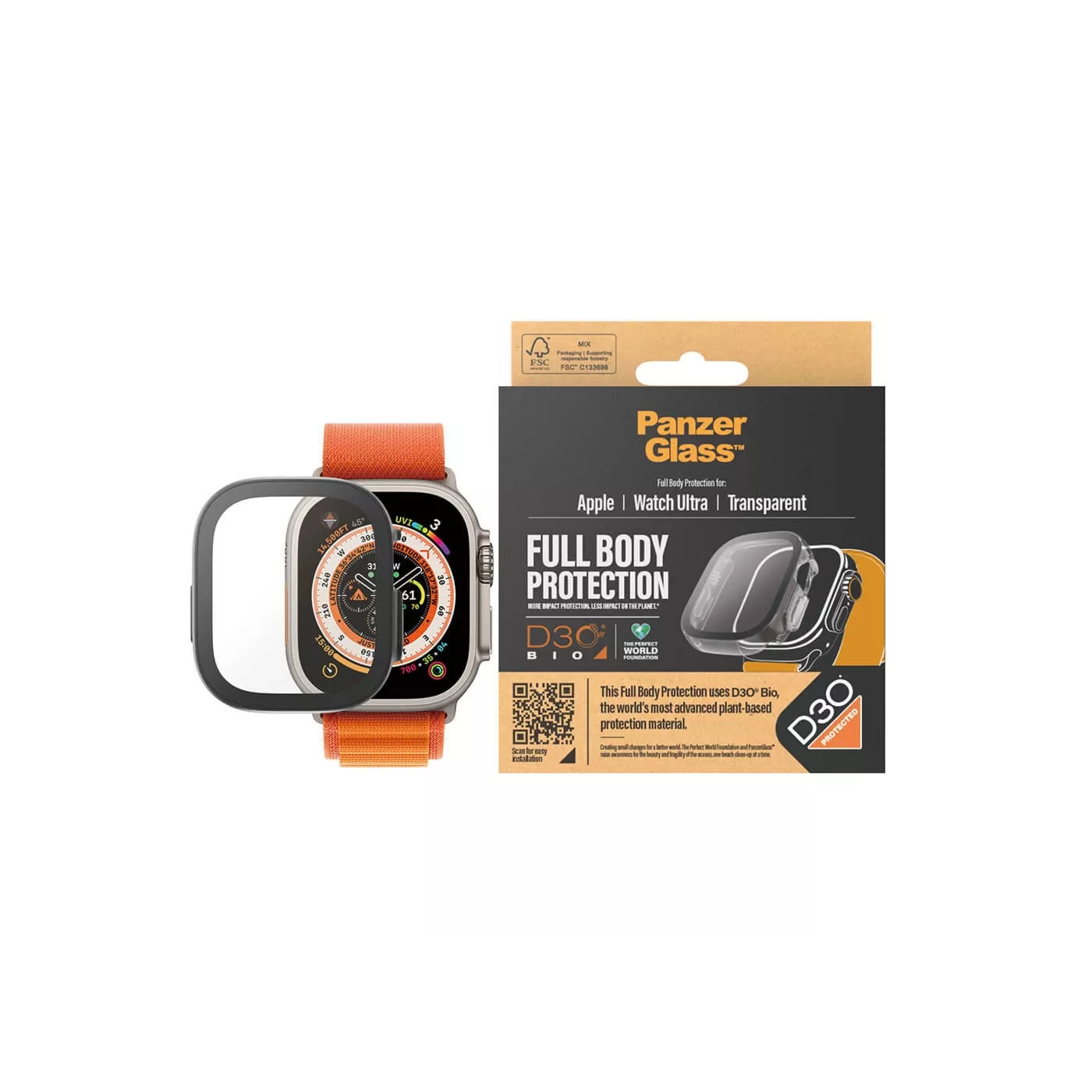 PanzerGlass Apple Watch Ultra Full Body Case - Clear