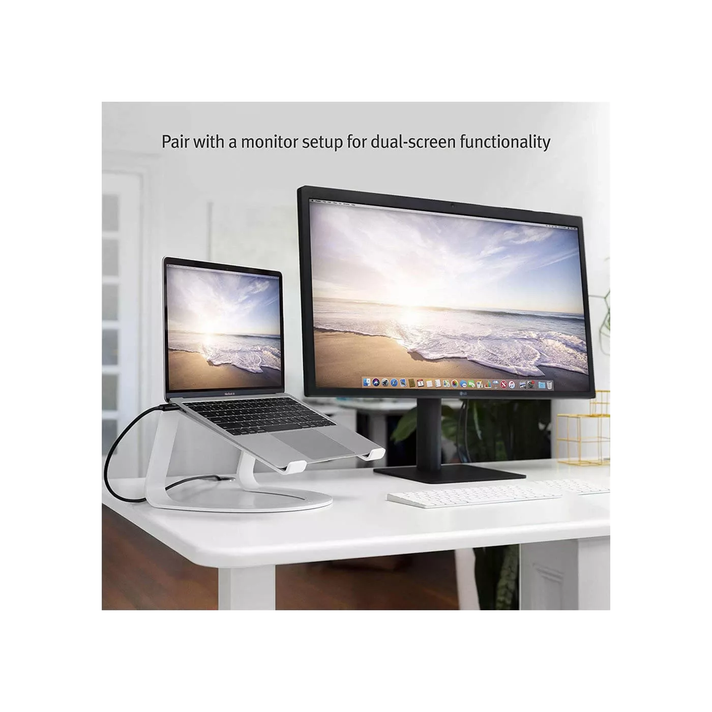Twelve South Curve SE Desktop Stand for MacBook - White