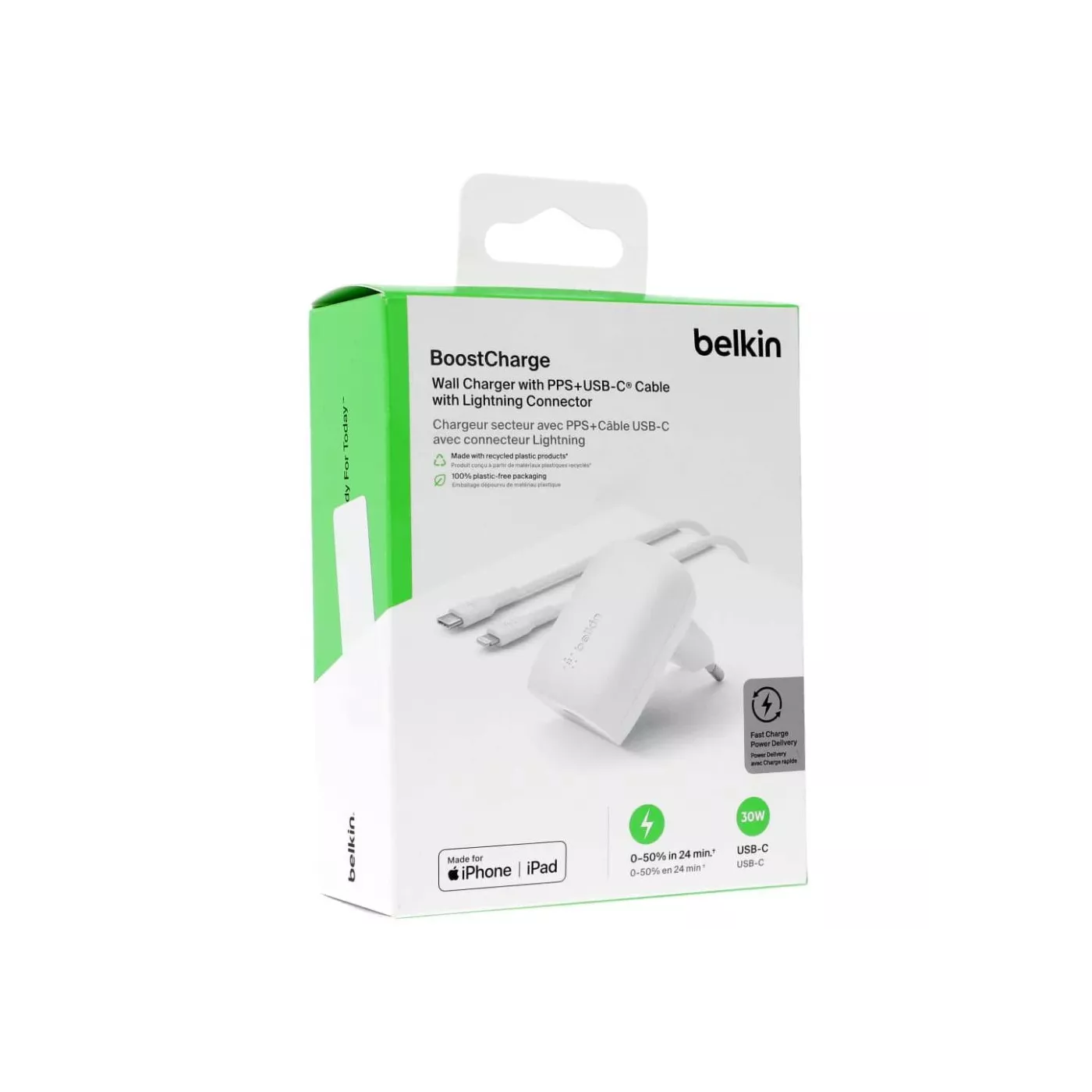 Belkin 30W PD BoostCharge USB-C Wall Charger - White