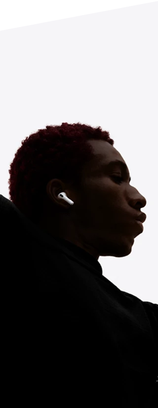 AirPods Pro 3 inserted in the ear of a dancer