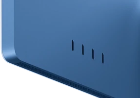جهاز iMac، الجهة الخارجية الخلفية، لون أزرق، أربعة منافذ ثندربولت 4