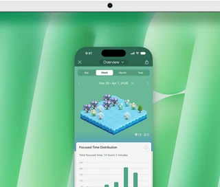 iPhone Mirroring feature demonstration. iPhone screen displaying Uber Eats app mirrored and controlled on iMac