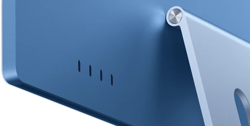 صورة للجهة الخلفية من iMac ومنافذ ثندربولت