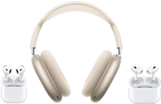 قسم سماعات AirPods مع عائلة منتجات سماعات الأذن اللاسلكية