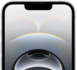 iPhone 16e, all-screen design, Dynamic Island centered near top, thin black display border