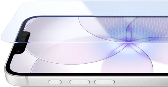 iPhone 17e, front exterior with Ceramic Shield 2, side exterior, white color, buttons: Action, volume