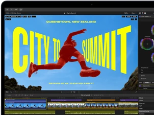 MacBook Air screen showing video editing to demonstrate M5 chip capabilities